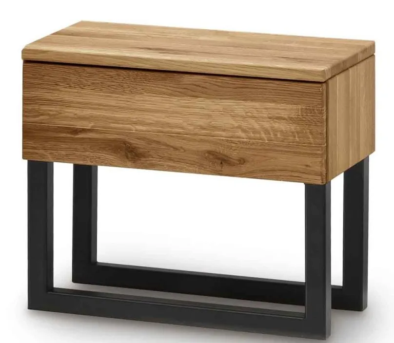 Outlet 817 Holzbalkenbett mit LED Massivholzbett