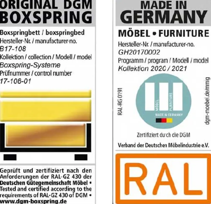 New Hover Boxspringbett 140x200 mit LED Boxspringbett