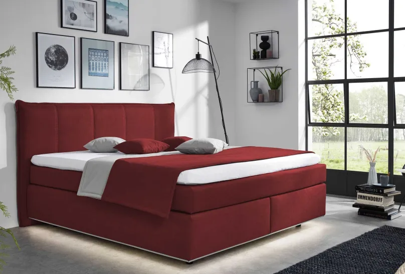 Outlet Hover Boxspringbett 180x200 mit LED Boxspringbett