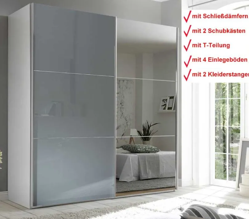 Hot Includo Glas Schwebetürenschrank Schwebebetürenschränke