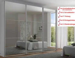 Sale Includo-Glas Schwebetürenschrank Schwebebetürenschränke
