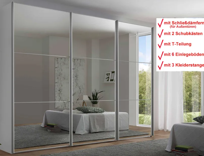 Sale Includo-Glas Schwebetürenschrank Schwebebetürenschränke