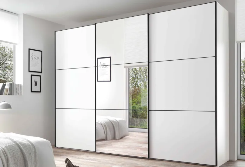 Discount Includo Kleiderschrank mit Spiegel Schwebebetürenschränke