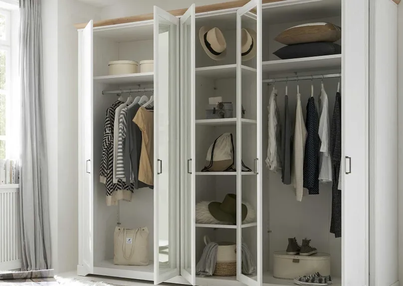 New Jasmin Landhaus Kleiderschrank Drehtürenschränke