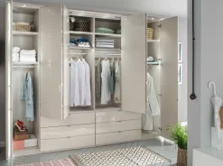 Kansas Kleiderschrank mit Schubladen 300 cm Falttürenschränke