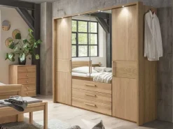 New Kiruna Kleiderschrank mit Spiegel Drehtürenschränke