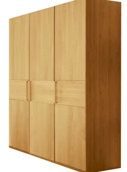 Outlet Kiruna Kleiderschrank schmal eiche Drehtürenschränke