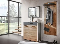 Hot Kitzalm Garderobe eiche/anthrazit Garderobenset