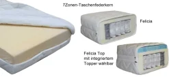 Sale Kretschmar Felicia 7Zonen-Taschenfederkernmatratze 90x200 cm individuell Matratzen