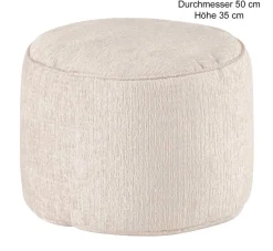 Outlet Pouf Sitzsack beige Hocker|Wohnideen