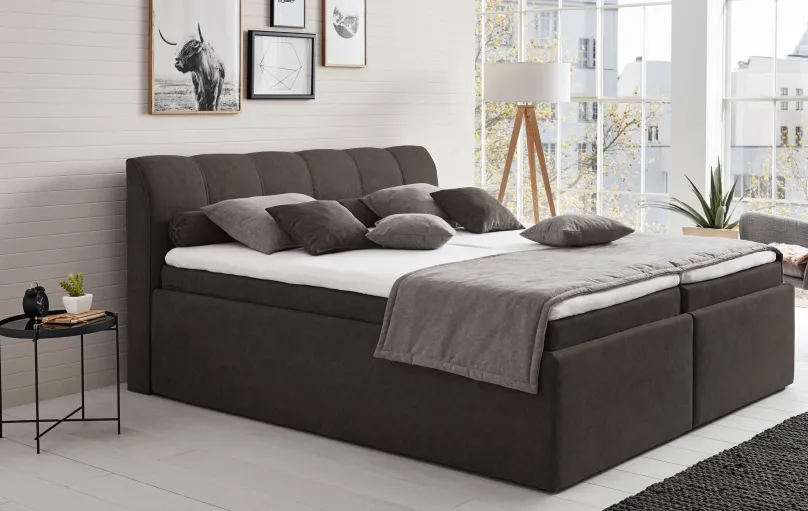 Online Leona Polsterbett 100x200 mit Bettkasten Polsterbett