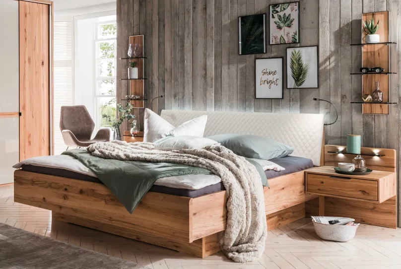 New Livorno Bett mit Polsterkopfteil Klassisches Bettgestell