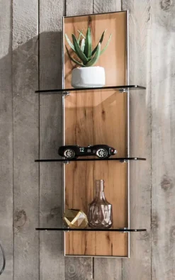New Livorno Wandregal kernbuche Wohnzimmeraccessoires