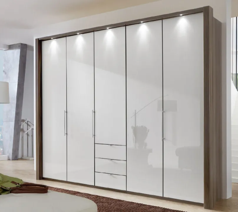 Loft Kleiderschrank 250 cm breit Falttürenschränke