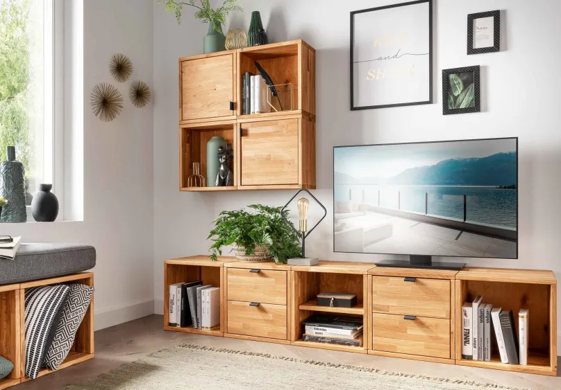 Best Marco Wohnwand Holz modern Bücherregale|Wohnideen