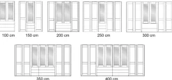 Clearance Marlow Kleiderschrank mit Spiegel und Schubladen Drehtürenschränke