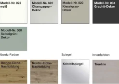 Clearance Marlow Kleiderschrank mit Spiegel und Schubladen Drehtürenschränke