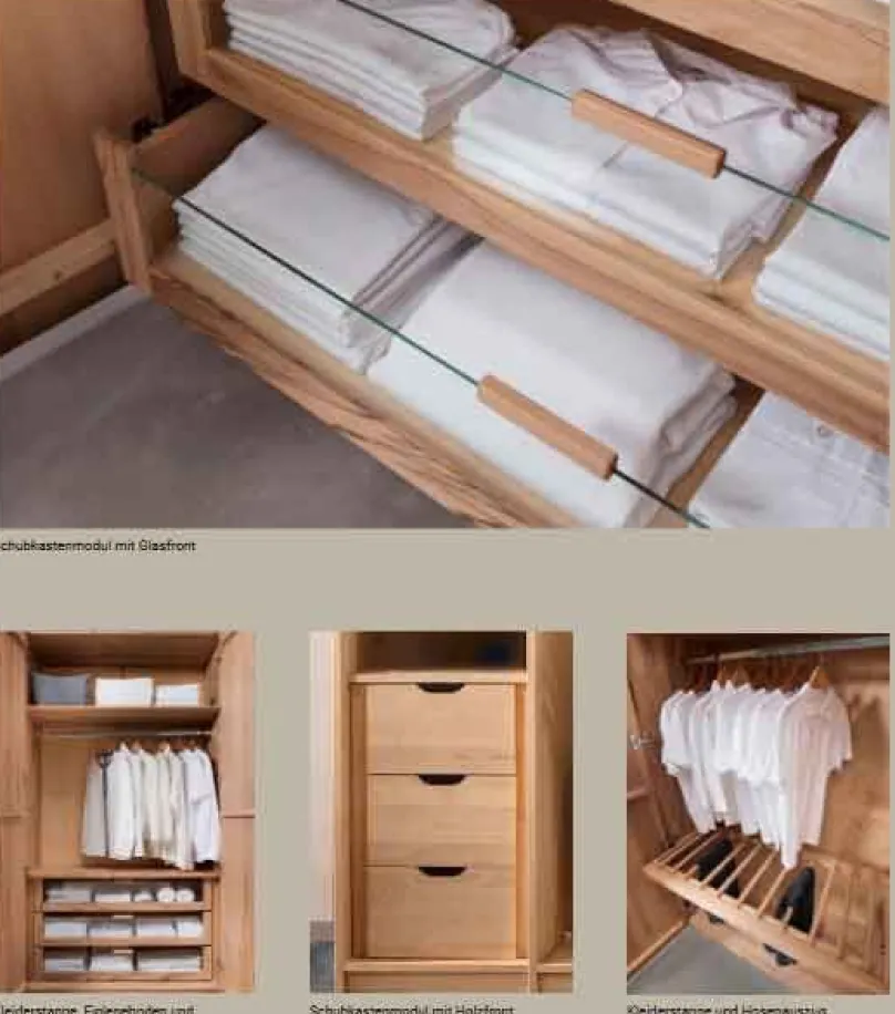 New Massivholz Kleiderschrank Drehtürenschränke