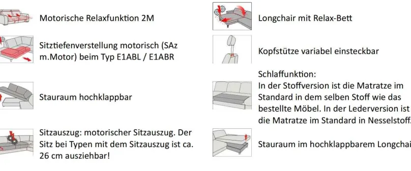 Clearance Maximilian Ecksofa mit Relaxfunktion Ecksofas