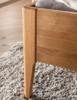 Meran Holzbett mit Polsterkopfteil Massivholzbett
