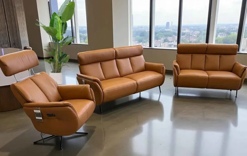 Discount Milano Wohnlandschaft Leder mit Relaxfunktion Wohnlandschaft