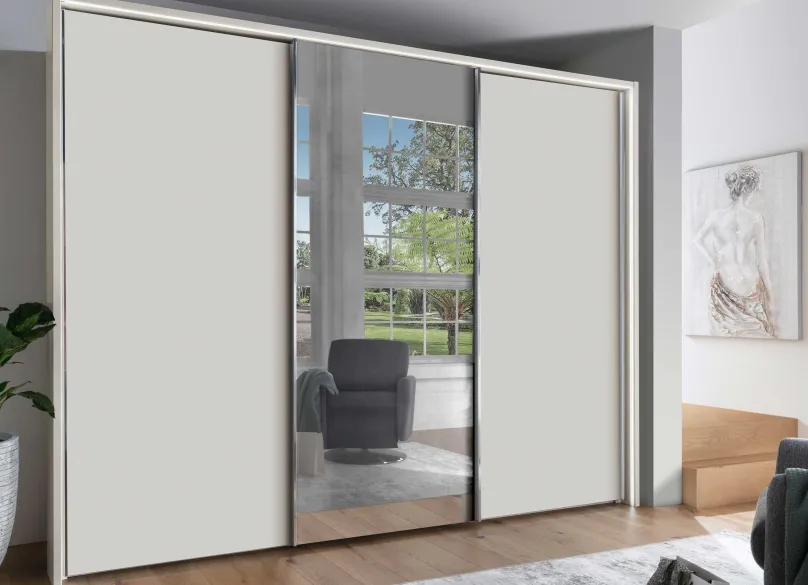New Monaco Schwebetürenschrank mit Spiegel Schwebebetürenschränke