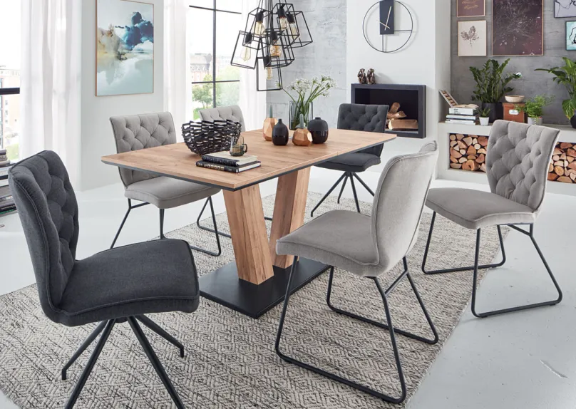 Niehoff Esstischgruppe Milton mit Retrolook Stuhl Malta Essgruppen