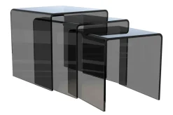 Hot Olivea Beistelltisch Glas 3er Set Beistelltische