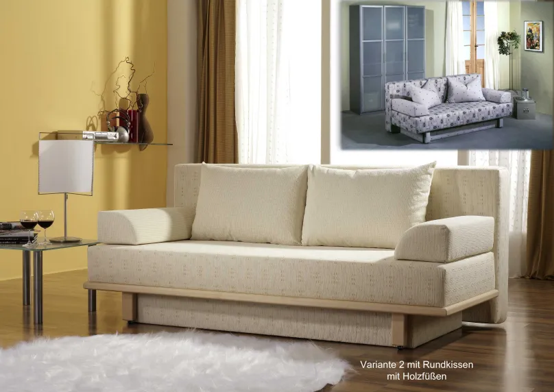 Outlet Oliver Schlafcouch mit Bettkasten Schlafsofa
