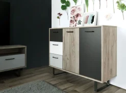 New Orlando günstige Kommode 120 cm mit Schubkästen u. Türen Sideboards|Anrichten