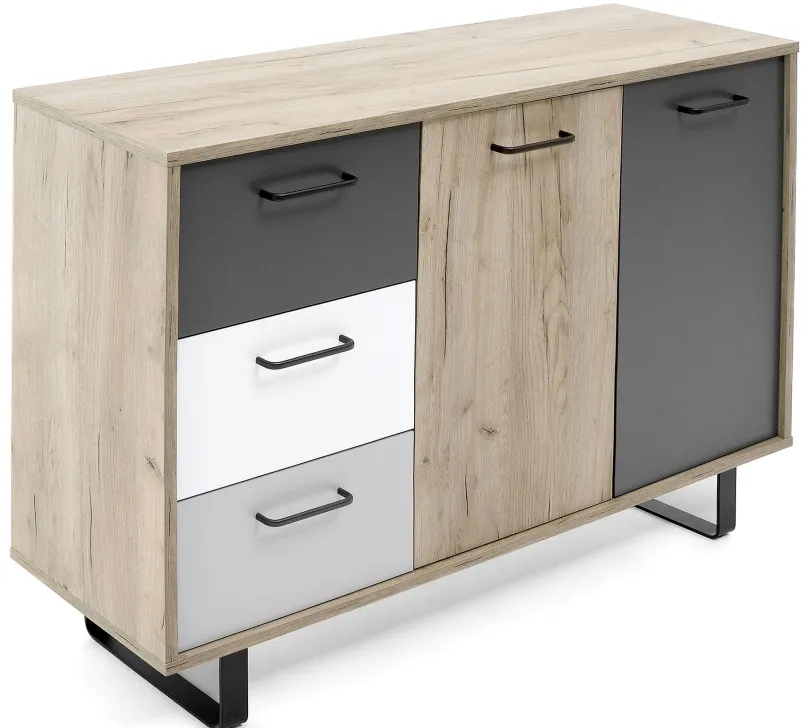 New Orlando günstige Kommode 120 cm mit Schubkästen u. Türen Sideboards|Anrichten