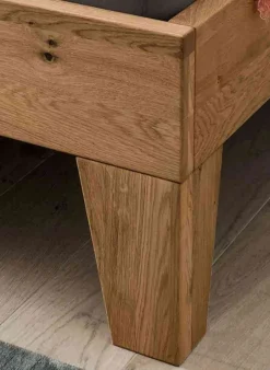 Outlet Redwood Holzbett mit Polsterkopfteil Massivholzbett