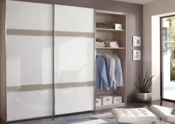 Discount Rialto Kleiderschrank mit Glasfront Schwebebetürenschränke