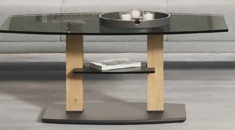 Hot Rimini Deluxe höhenverstellbarer Couchtisch Glas Couchtische