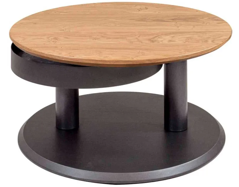 New 7503 runder Couchtisch mit Stauraum Couchtische