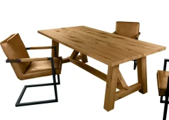 Sale Rustic Max rustikaler Massivholztisch rustic, wildeiche 200x100 / 220x100 cm Esstische|Esstische