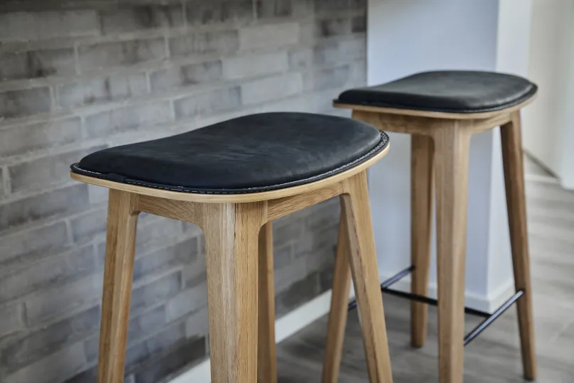 Hot Barhocker Nordic Bar Stool with Stitches Stühle|Barstühle