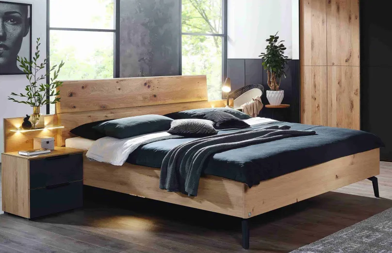 Hot Scale Bett eiche teilmassiv Klassisches Bettgestell