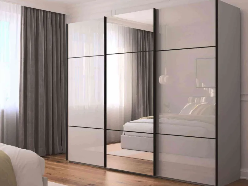 Sale Scale Linea Trio Schwebetürenschrank Glas Schwebebetürenschränke