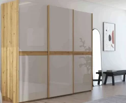 Discount Scale Slide Line Schwebetürenschrank mit Glastüren Schwebebetürenschränke