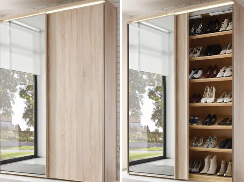 Clearance Sinfonie Plus Garderobenschrank mit Spiegel Schuhschrank|Garderobenschrank