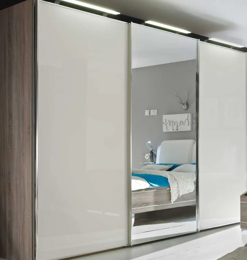 Outlet Sinfonie Plus Kleiderschrank mit Glastüren Schwebebetürenschränke