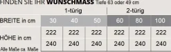 Discount Sinfonie Plus Nova Kleiderschrank modular Drehtürenschränke
