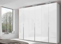 Clearance Sinfonie Plus Nova Kleiderschrank weiß mit Spiegel Drehtürenschränke