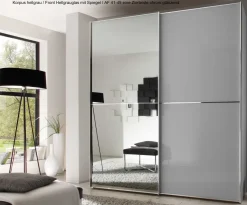 New Sinfonie Plus Schiebeschrank mit Spiegel Schwebebetürenschränke