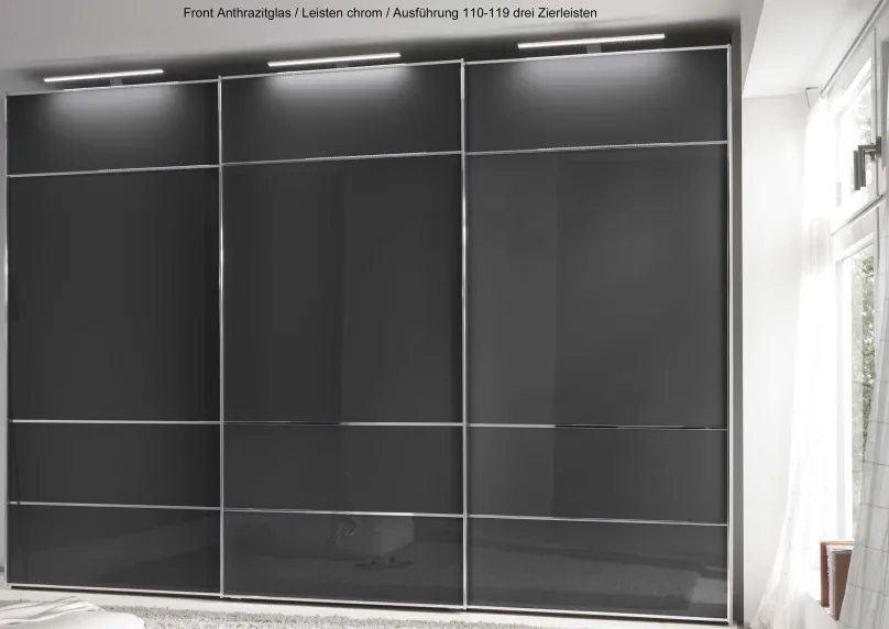 Best Sinfonie Plus Schwebetürenschrank mit Glastüren Schwebebetürenschränke