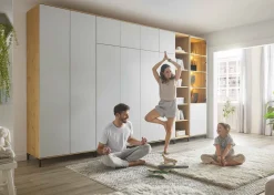 Smart & Clever Schrankwand mit Bett Schlafzimmer Komplett|Wohnwände