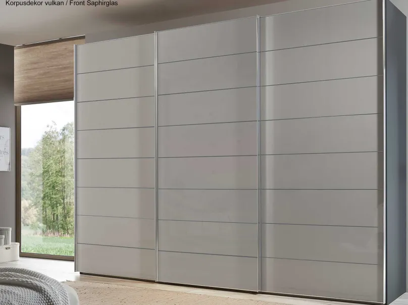 Online Sonate Como Glas Kleiderschrank B373 cm Schwebebetürenschränke