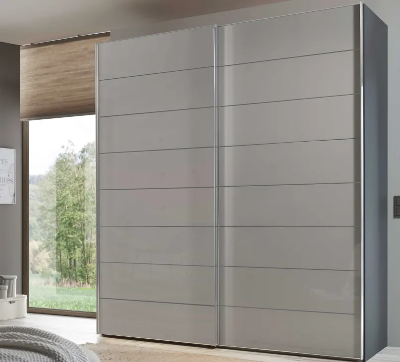 Clearance Sonate Como Kleiderschrank Glasfront B200 cm Schwebebetürenschränke