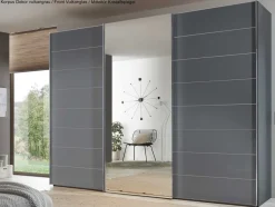 Discount Sonate Como Kleiderschrank mit Spiegel B400 cm Schwebebetürenschränke